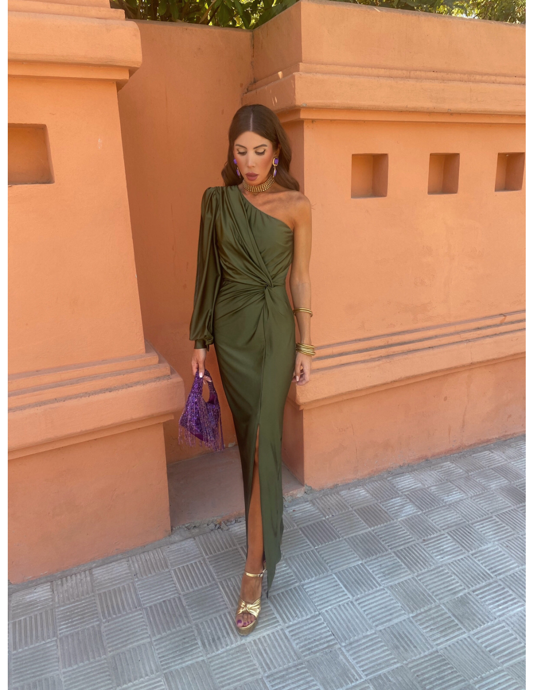 Flattering One-Shoulder Evening Dress