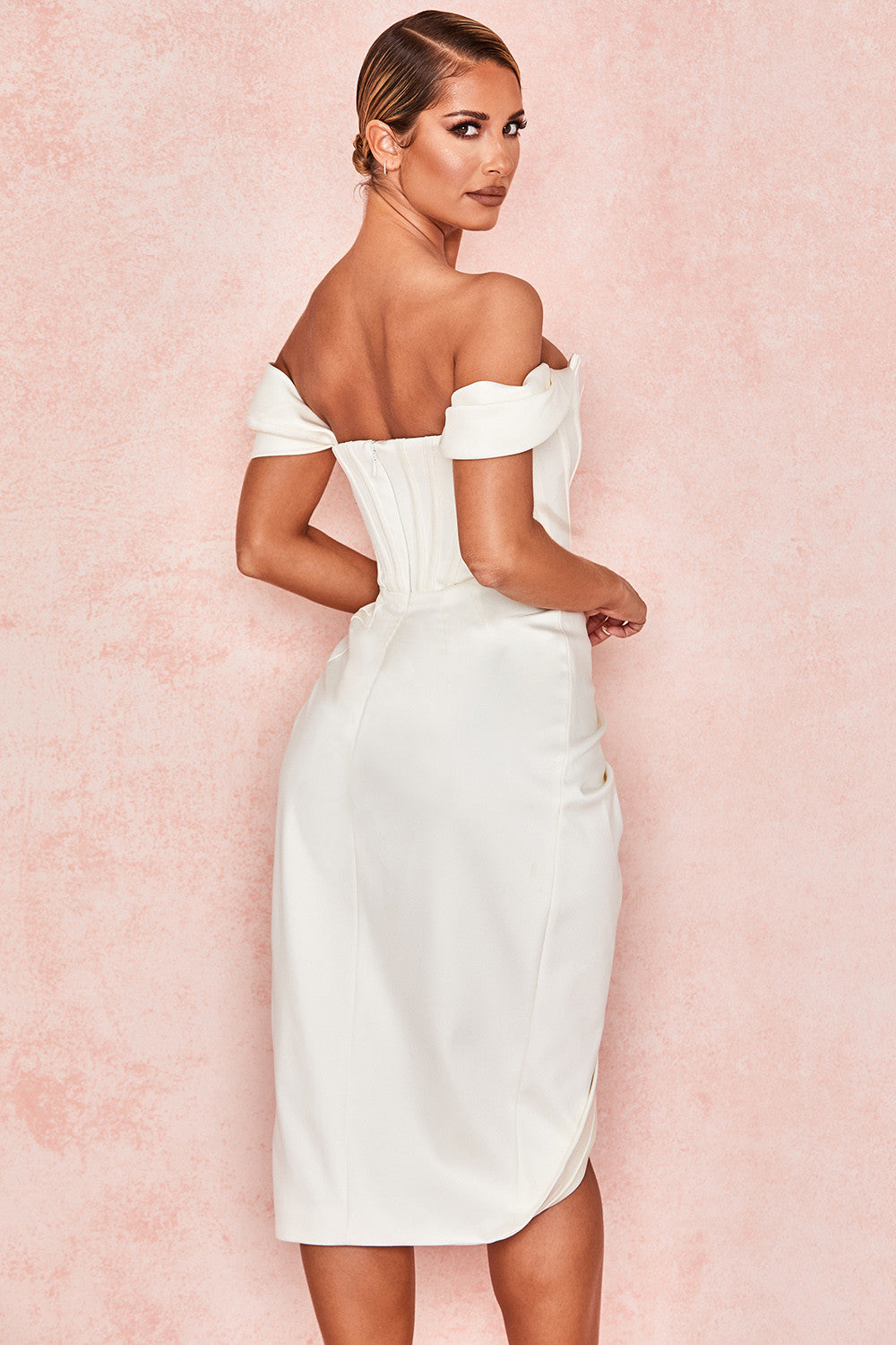 Satin Uplift Midi Dress