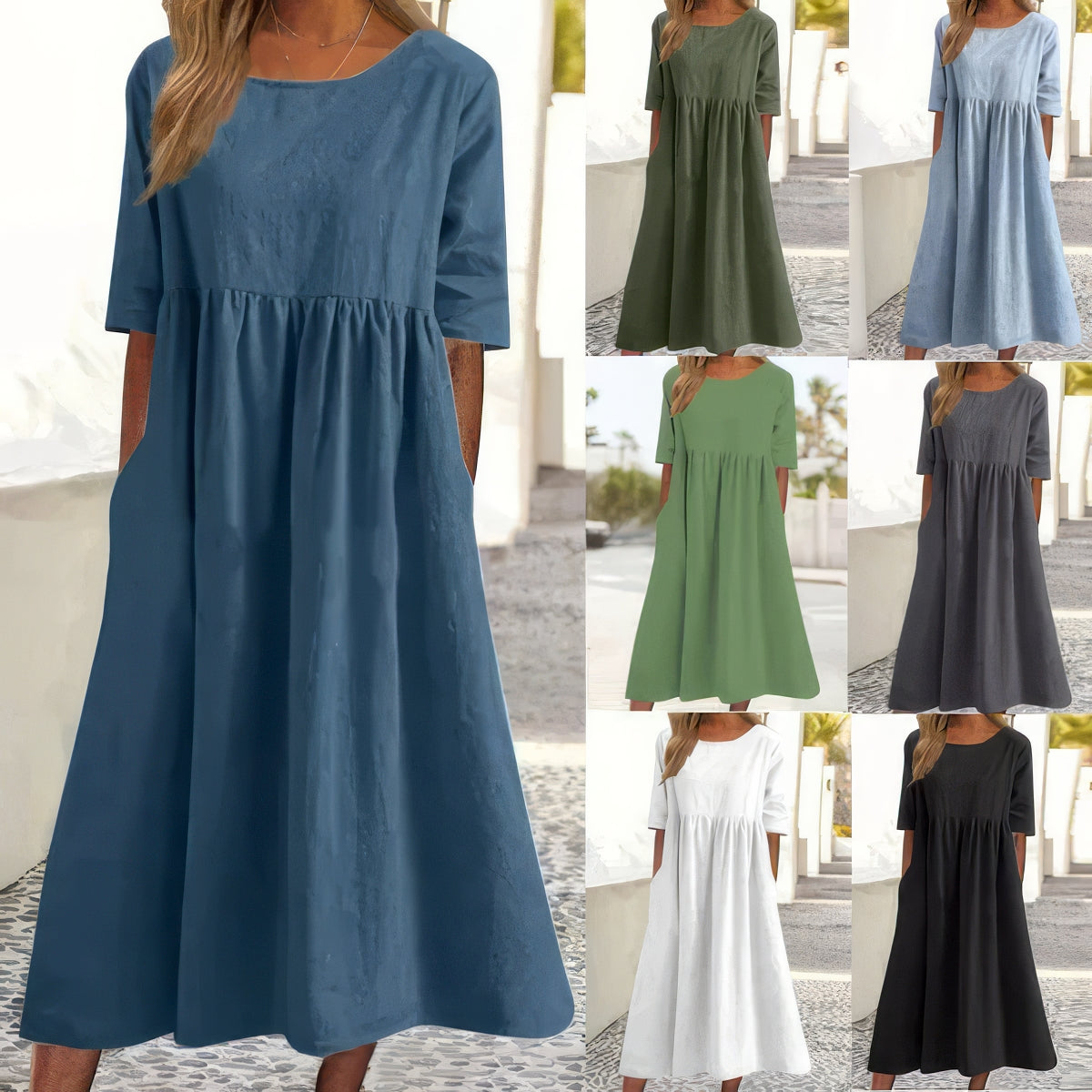 Effortless All-Day Elegance A-Line Dress