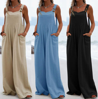 Versatile Summer Overalls with Pockets