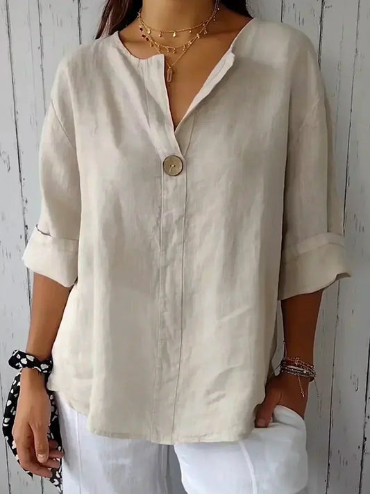 Effortless Chic V-Neck Blouse