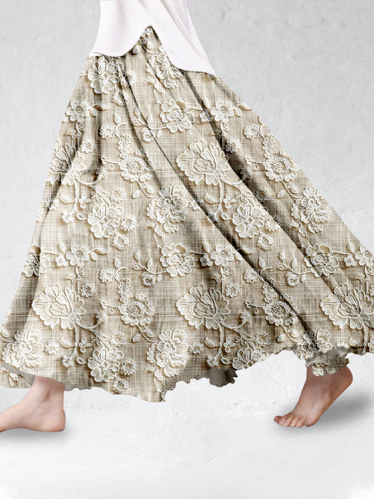 Effortless Grace Petal Lace Skirt