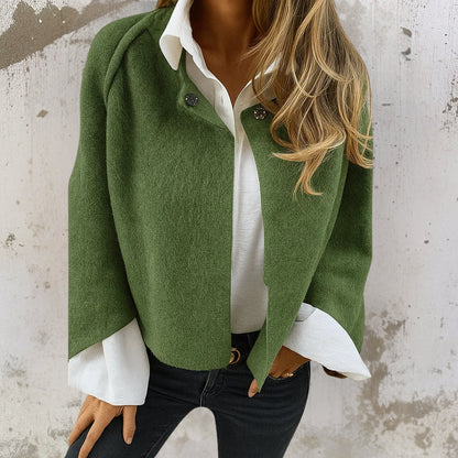 Cashmere-Soft Cropped Jacket