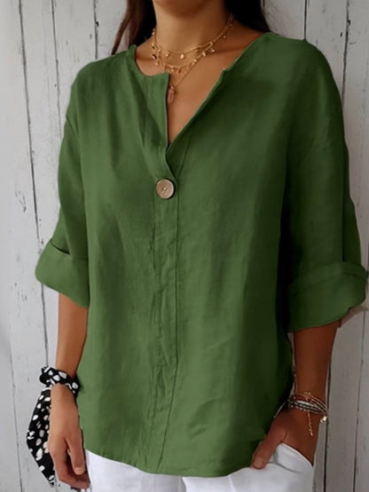Effortless Chic V-Neck Blouse