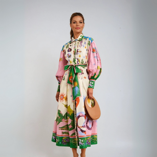 Italian Elegance Maxi Statement Dress