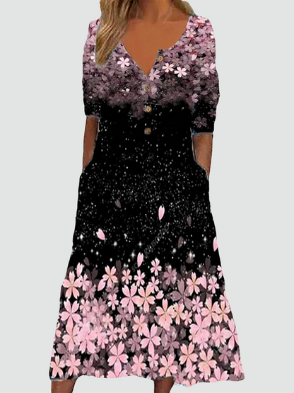 Effortless Floral Comfort Dress