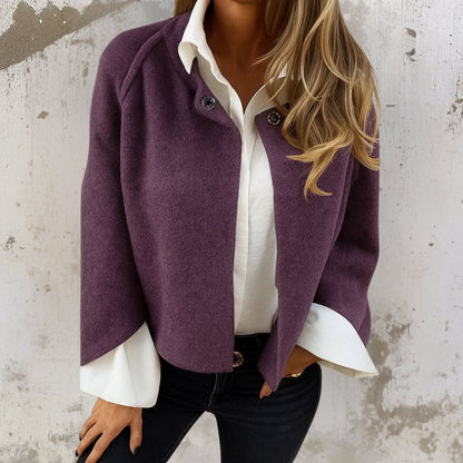 Cashmere-Soft Cropped Jacket