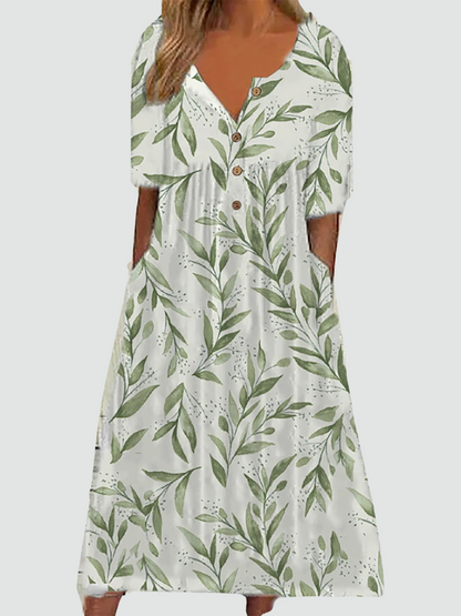 Effortless Floral Comfort Dress