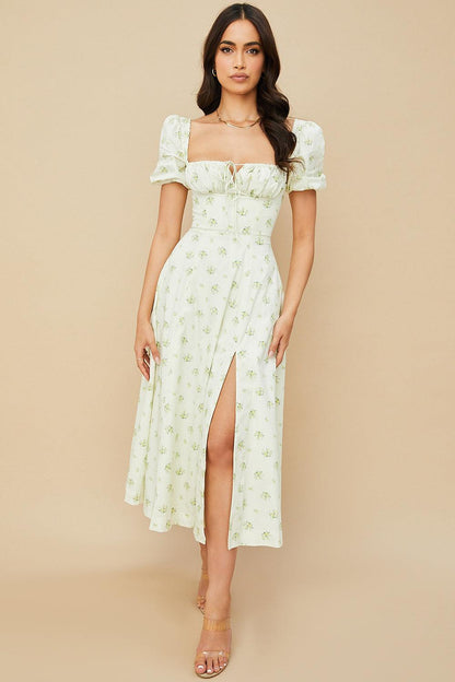 Floral-Breeze Midi Dress