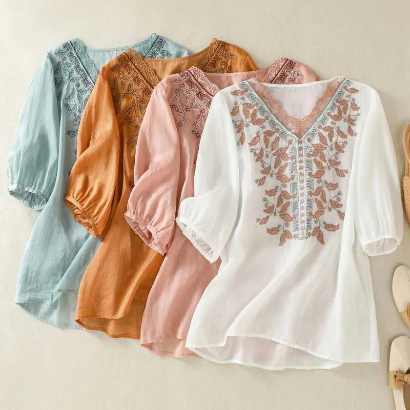 Embroidered Comfort Blouse