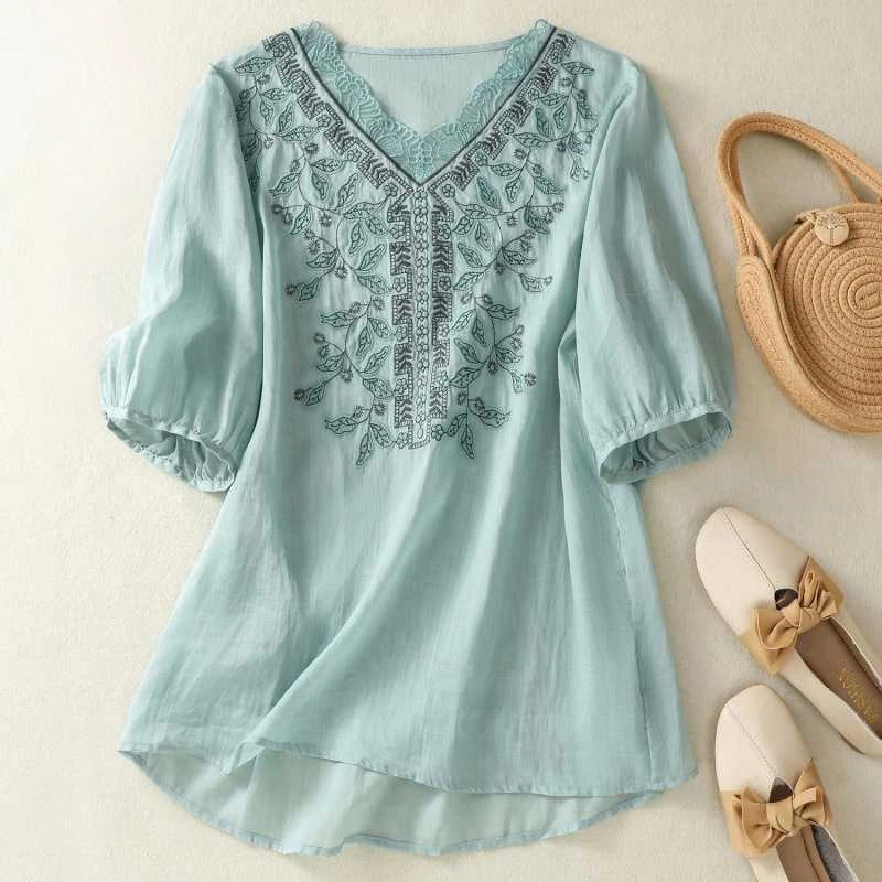 Embroidered Comfort Blouse