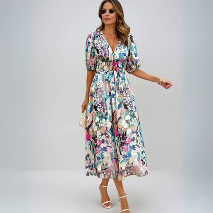 Effortless Floral Elegance Dress
