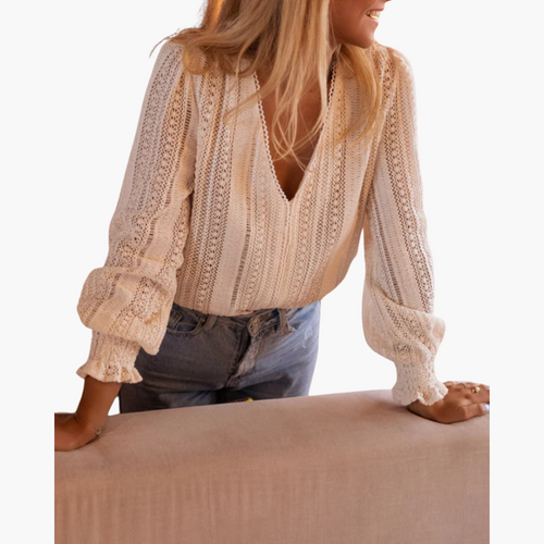 Elegant V-Neck Blouse