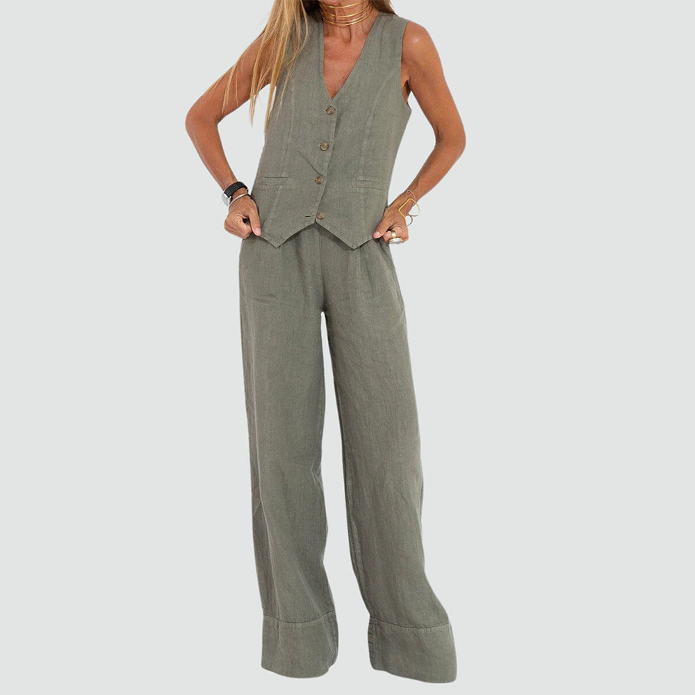 Effortless Chic Cotton Linen Set