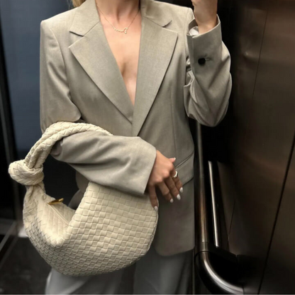 Chic Braided Handbag With Space