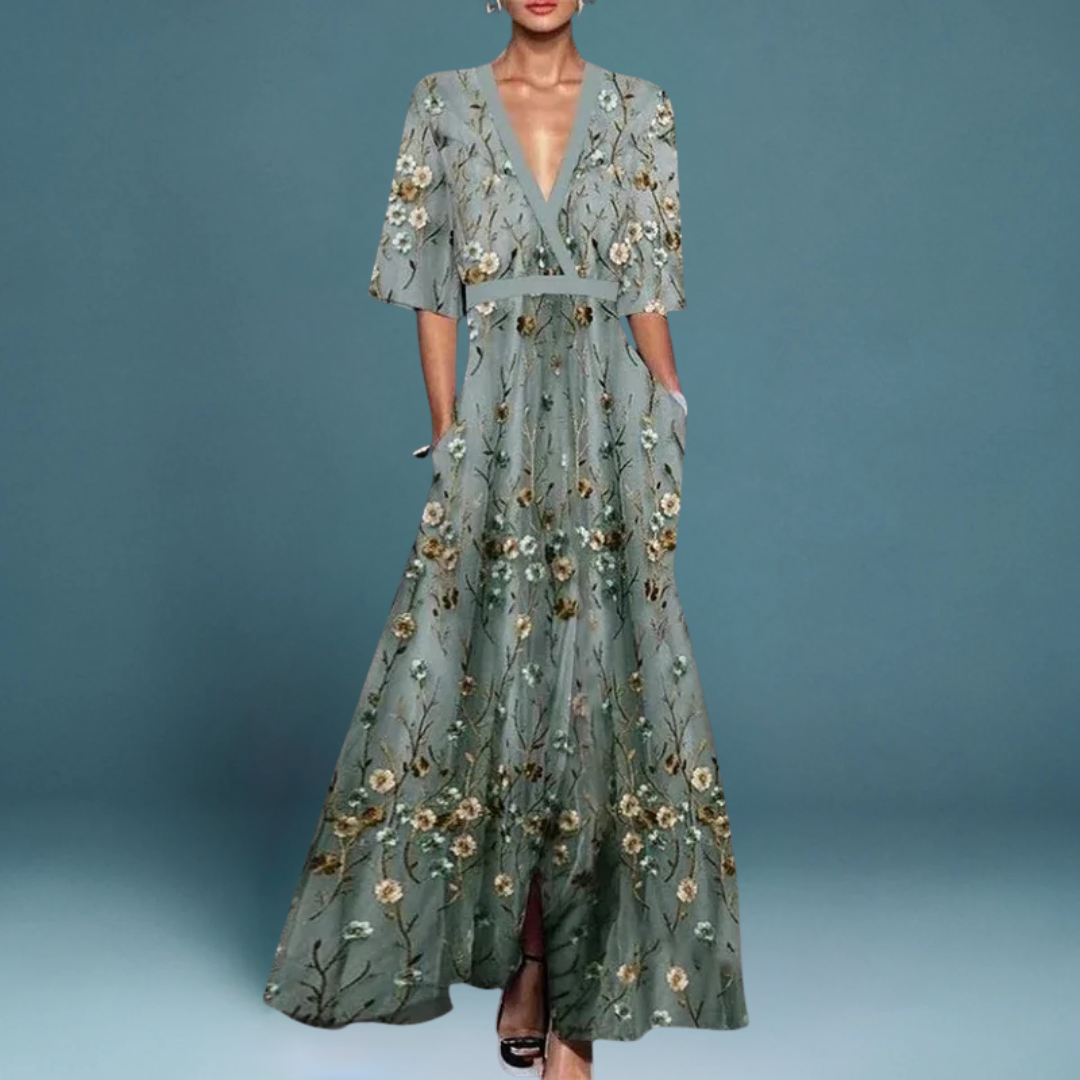 Effortless Feminine V-Neck Dress