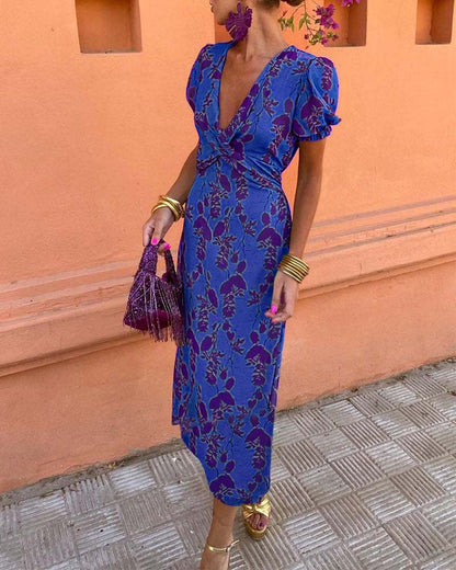 Effortless Elegance V-Neck Midi Dress