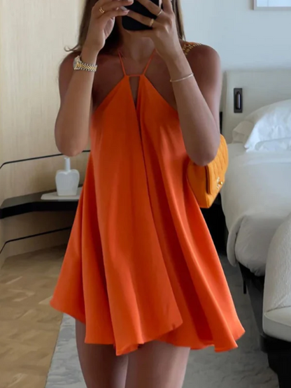Flattering Bold Backless Mini Dress