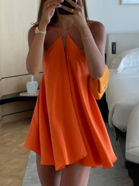 Flattering Bold Backless Mini Dress