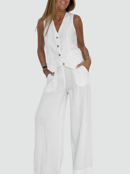 Effortless Chic Cotton Linen Set