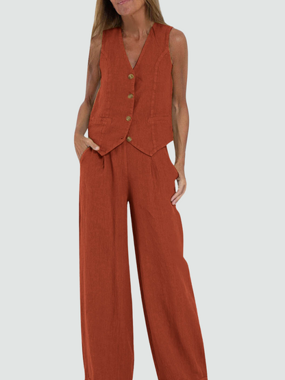 Effortless Chic Cotton Linen Set