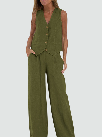 Effortless Chic Cotton Linen Set