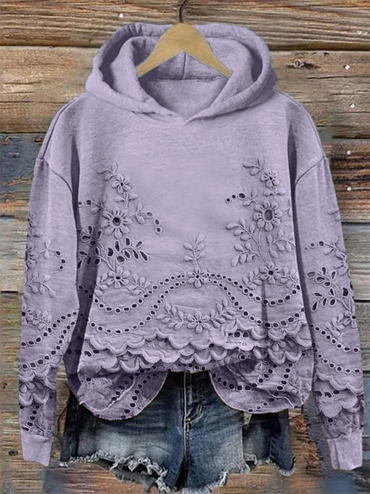 Vintage Floral Cozy Hoodie