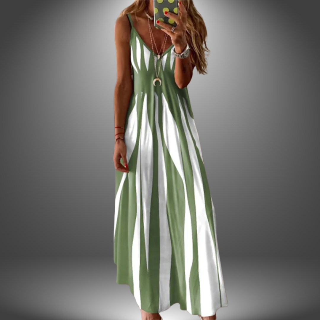 Effortless Elegance Striped Maxi Dress