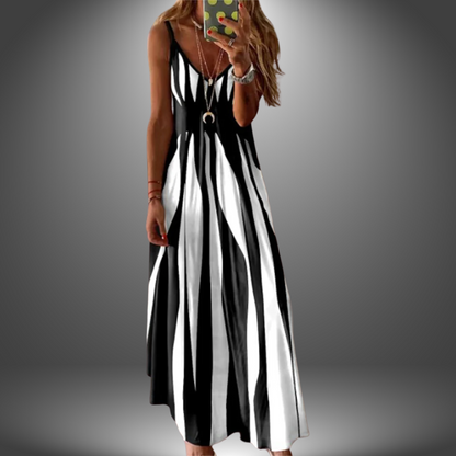 Effortless Elegance Striped Maxi Dress