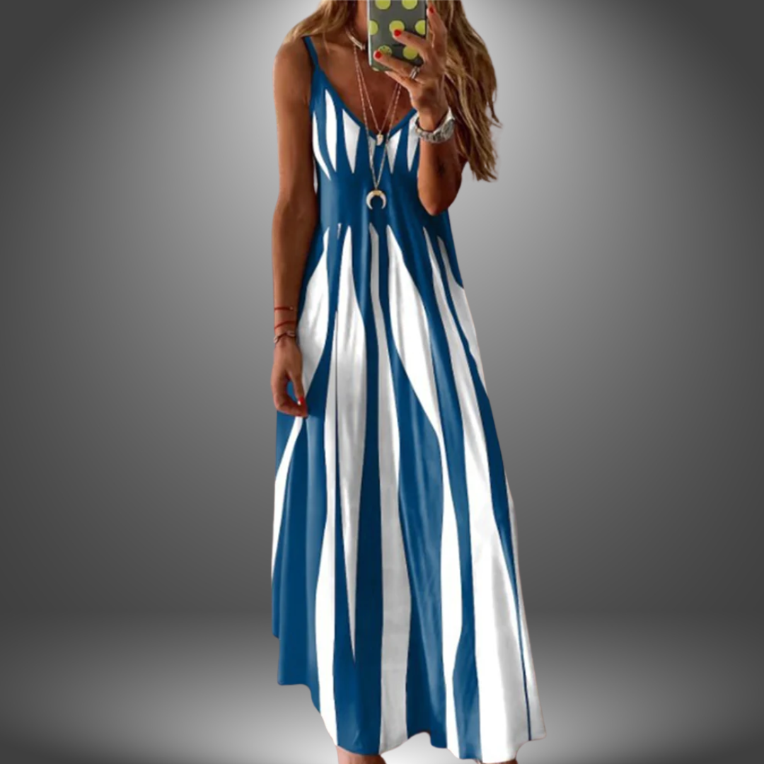 Effortless Elegance Striped Maxi Dress