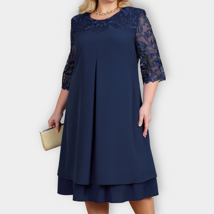 Elegant Confidence Plus-Size Banquet Dress