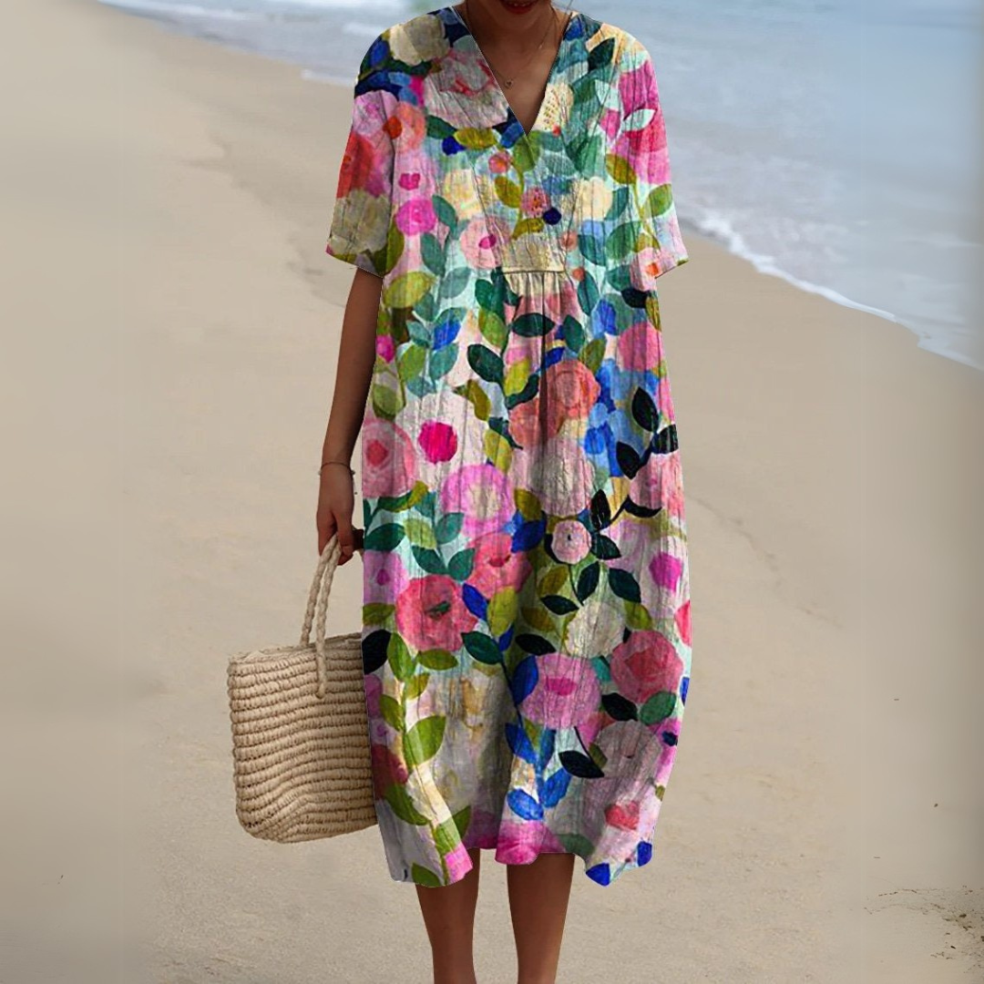 Radiant Floral Summer Dress