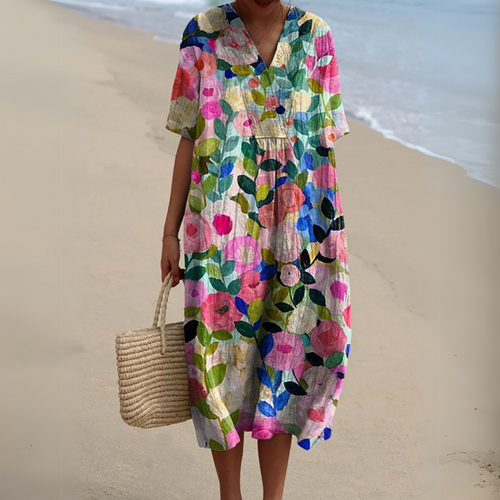 Radiant Floral Summer Dress