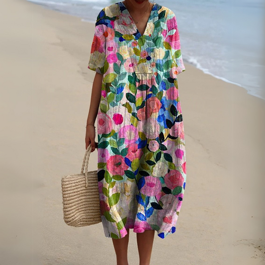 Radiant Floral Summer Dress