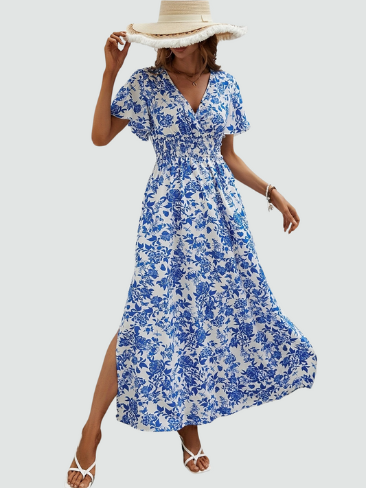Flattering Boho V-Neck Sun Dress