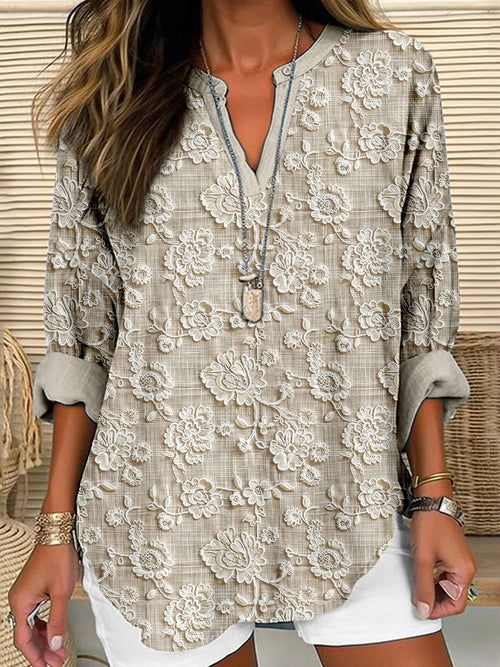 Relaxed Floral Blouse for Effortless Elegance