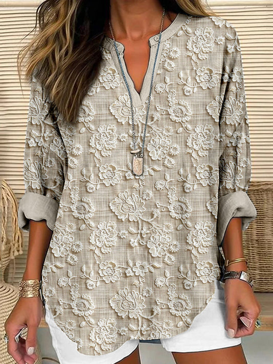 Relaxed Floral Blouse for Effortless Elegance