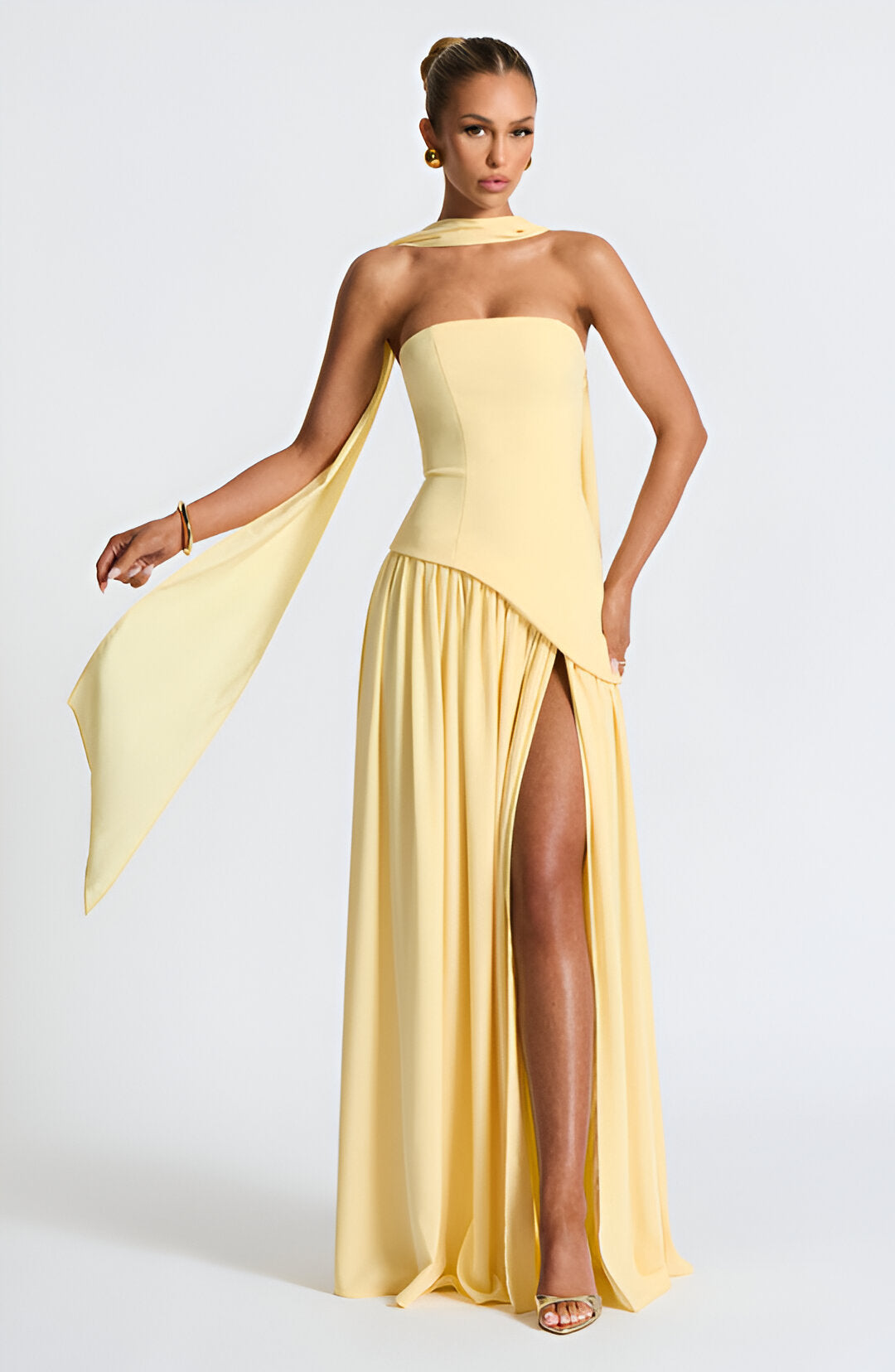 Bold Asymmetric Maxi Dress