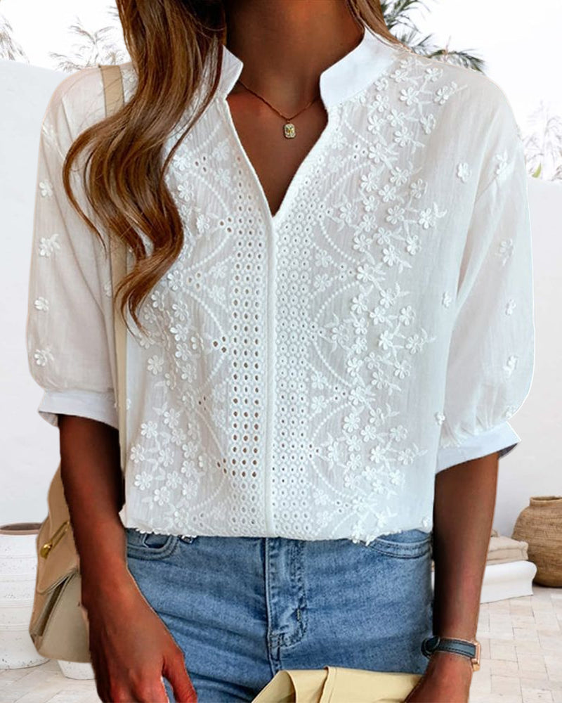Office-Ready Puff Sleeve Blouse