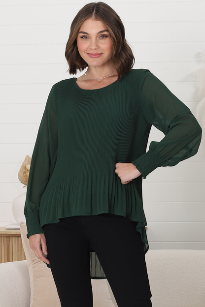 Effortless Chic Plisse Blouse