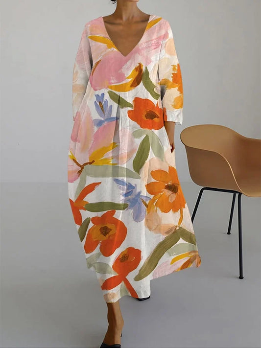 Summer-Breeze Floral Dress