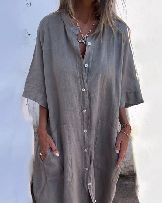 Breezy Elegance Shirt Dress