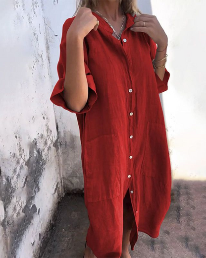 Breezy Elegance Shirt Dress