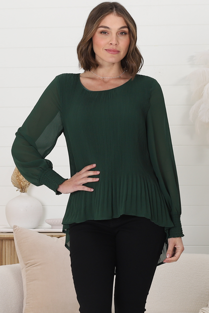 Effortless Chic Plisse Blouse