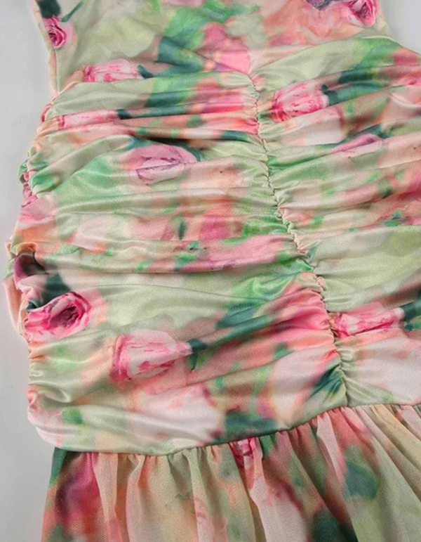 Enchanting Floral Corset Maxi Dress