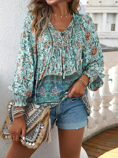 Fresh Floral Boho Summer Top
