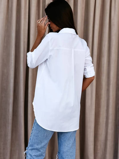 All-Day Comfort Button Blouse