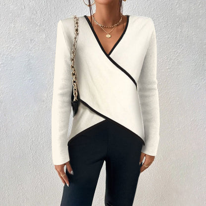 Elegant V-Neck Wrap Sweater
