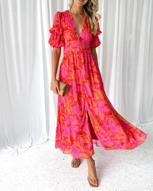 Effortless Elegance Red Maxi Dress