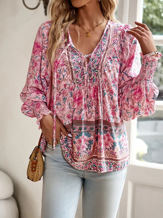 Fresh Floral Boho Summer Top